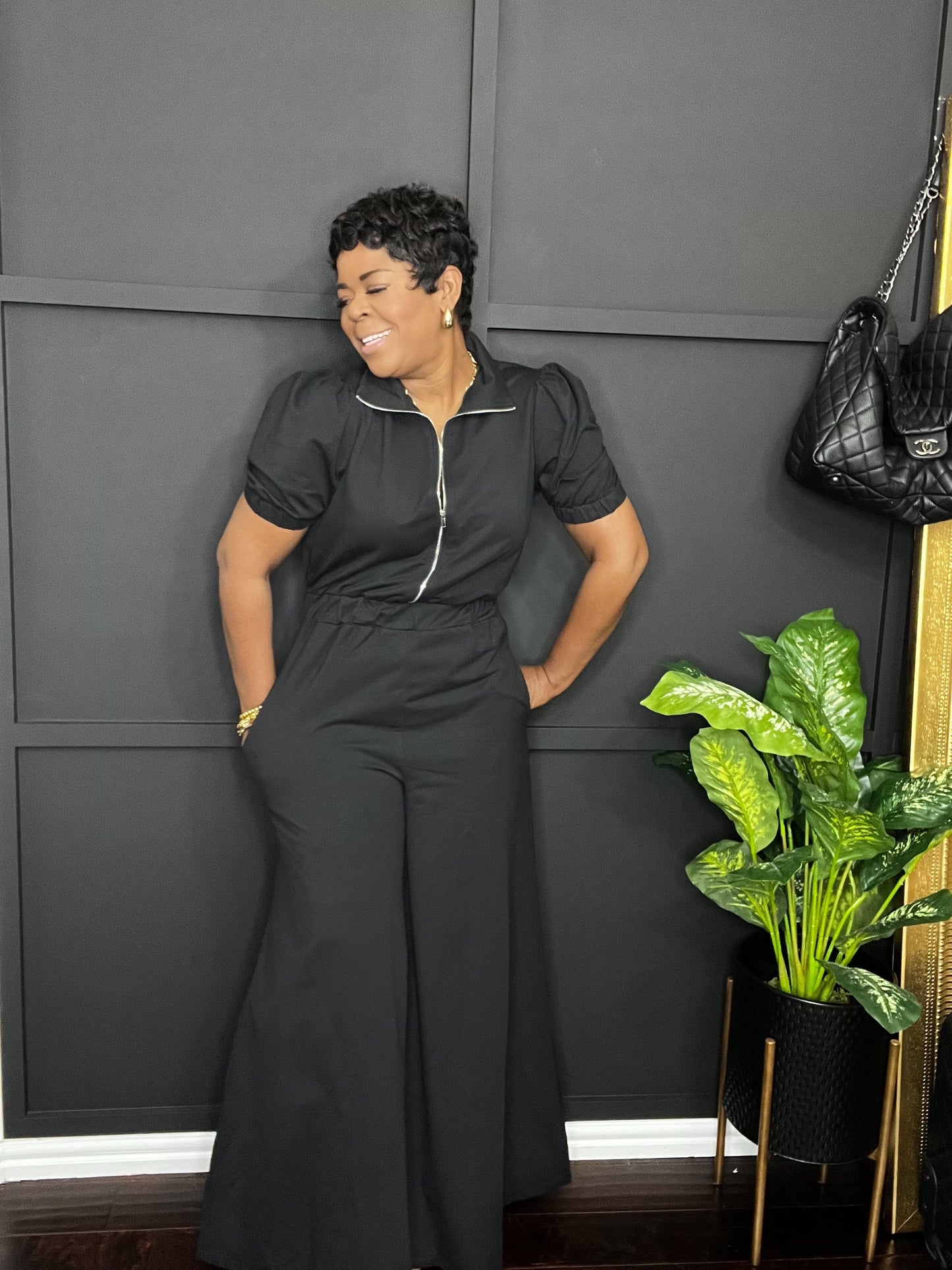Making Moves Puff Sleeve Jumpsuit