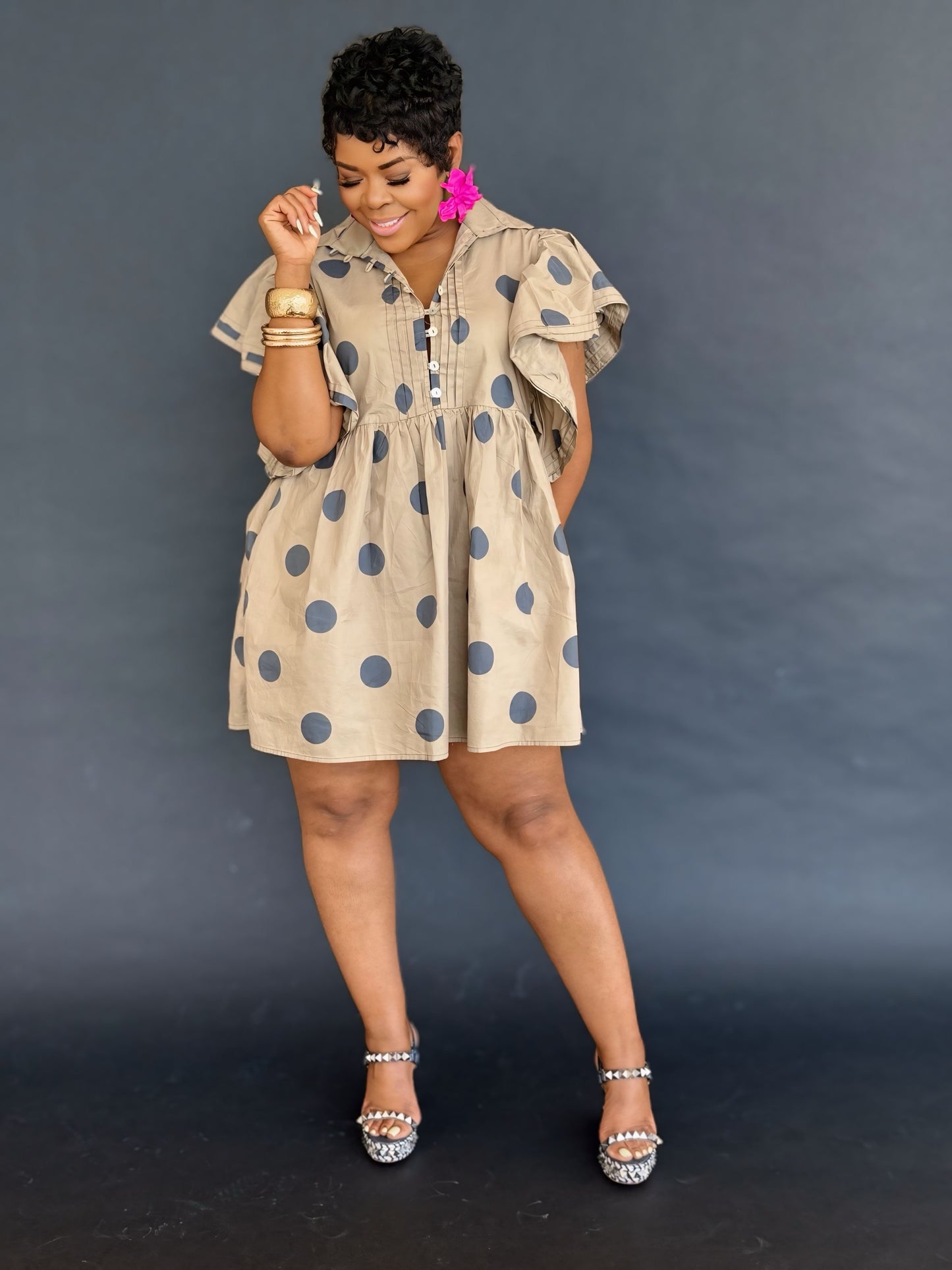 Connect the Dots Baby Doll Dress
