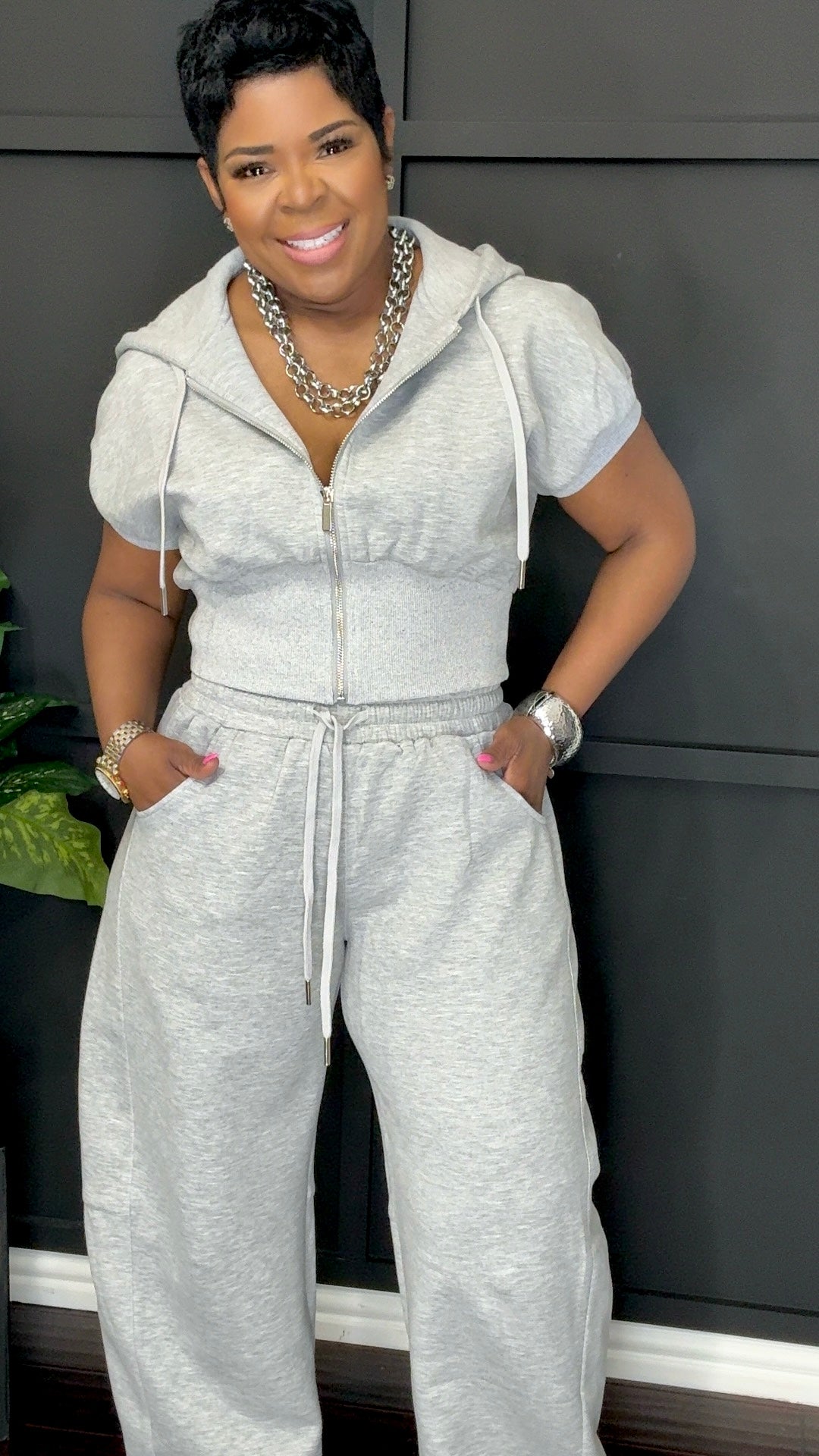 Off The Script Barrel Sweatpants Set