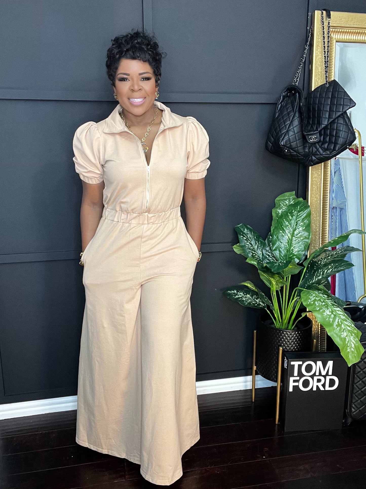 Making Moves Puff Sleeve Jumpsuit