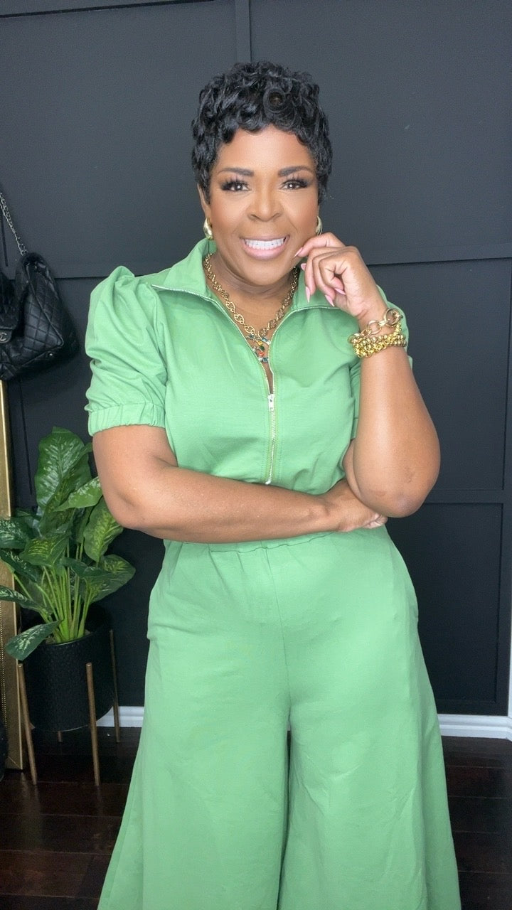 Making Moves Puff Sleeve Jumpsuit