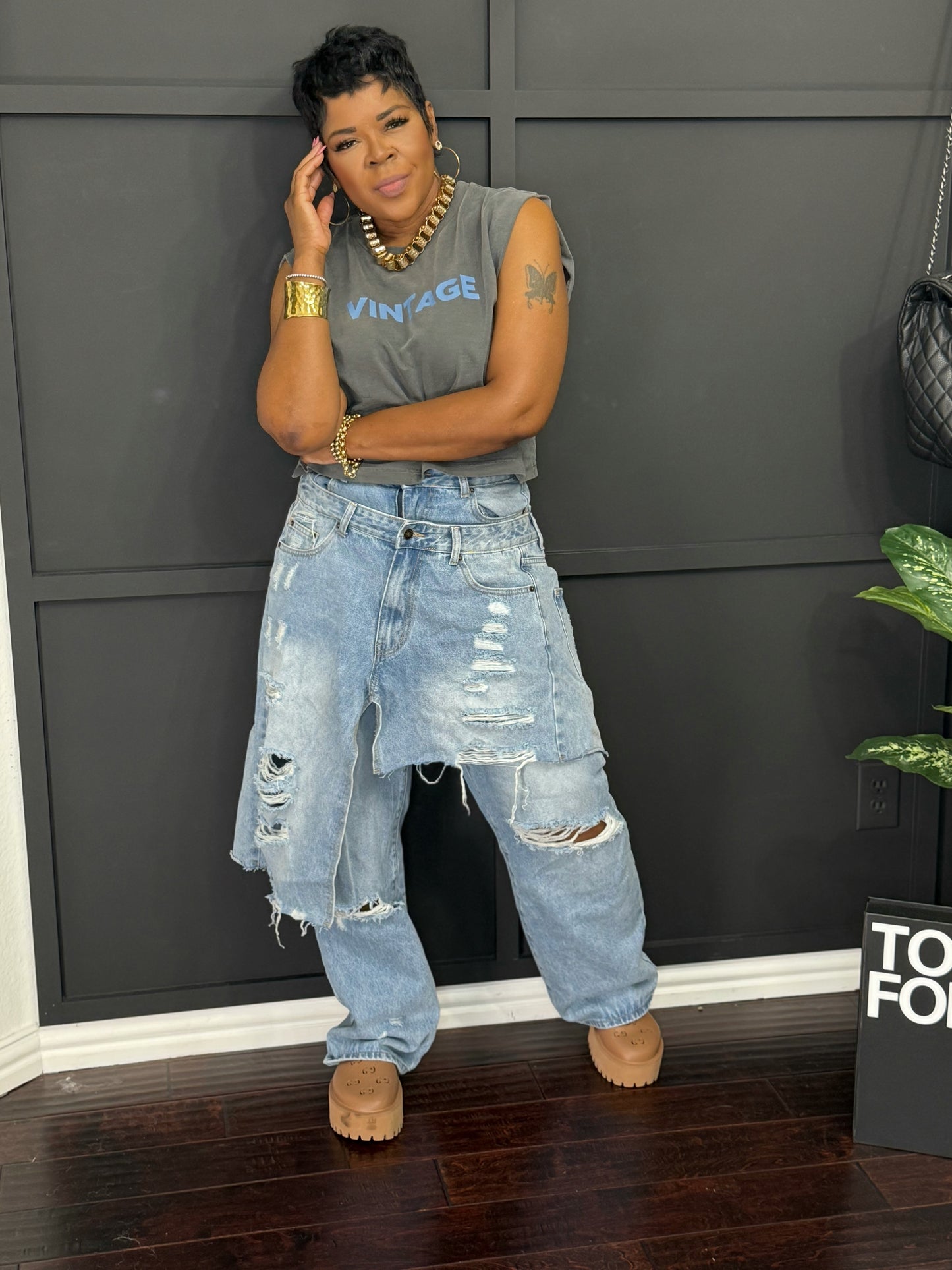 Recycled Distressed Jeans