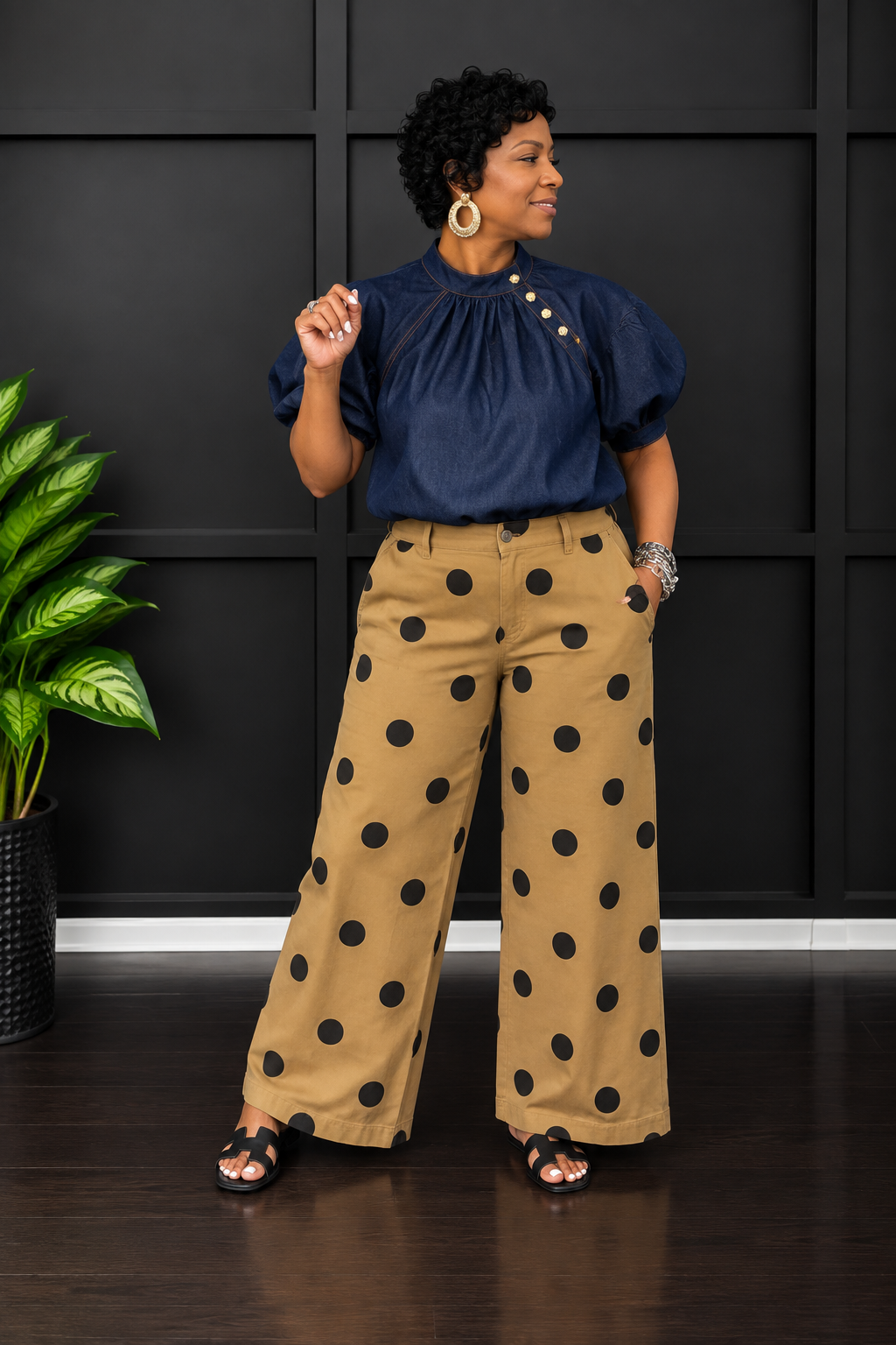 Dot Com Barrel Pants