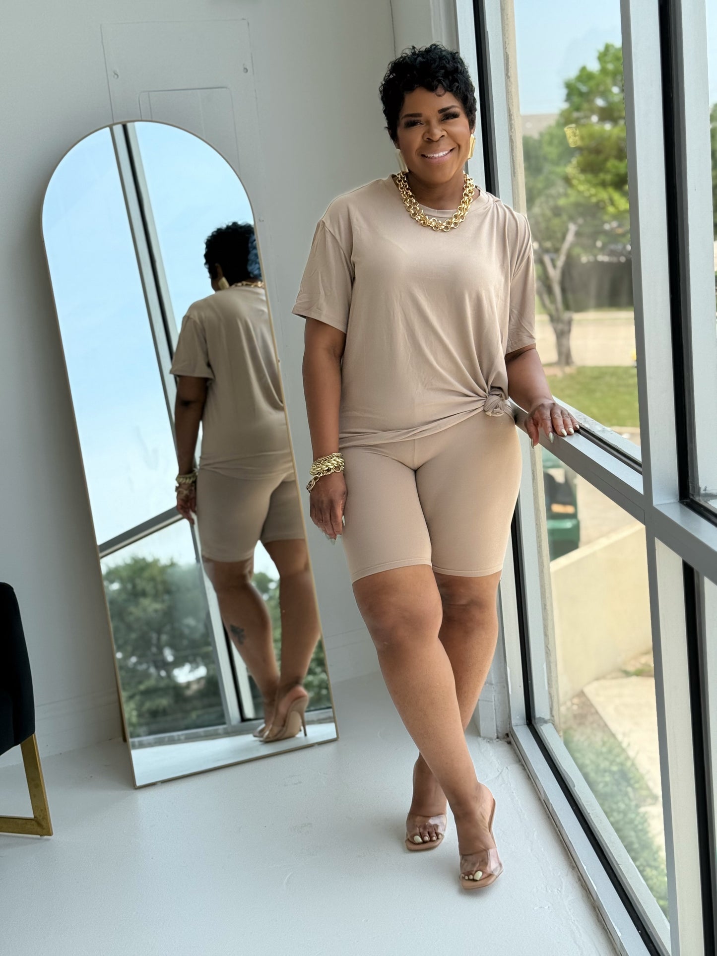 Lounge Biker Short Set