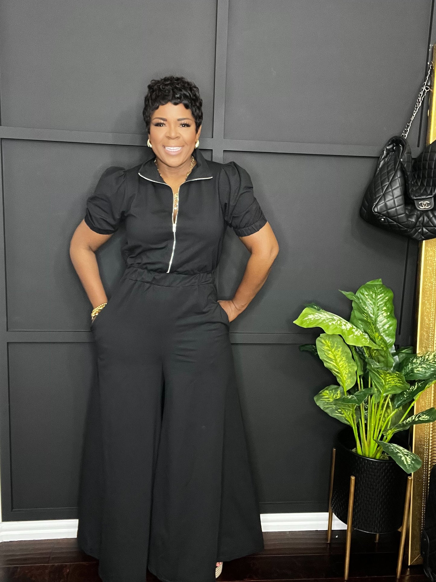 Making Moves Puff Sleeve Jumpsuit