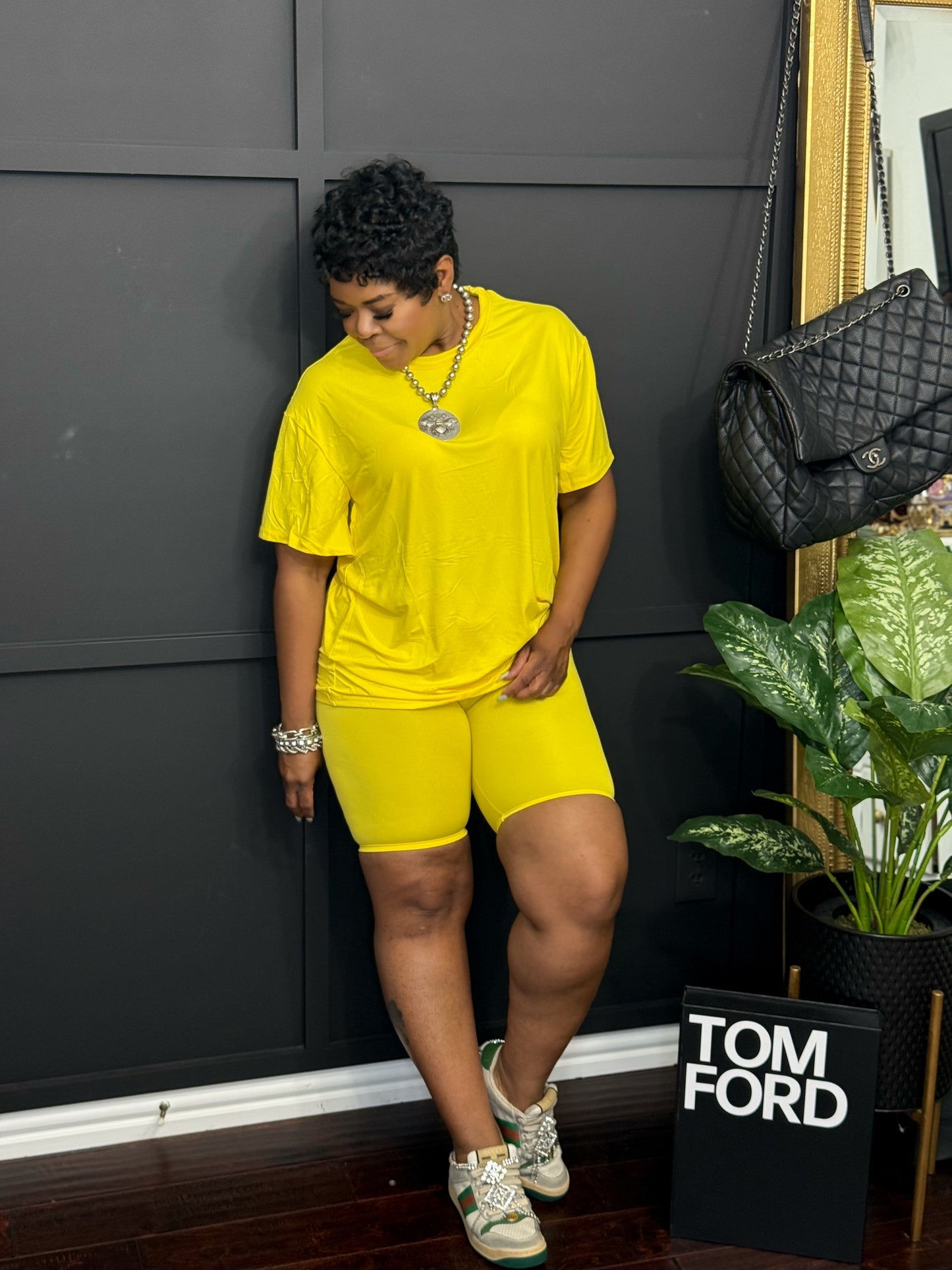 Lounge Biker Short Set