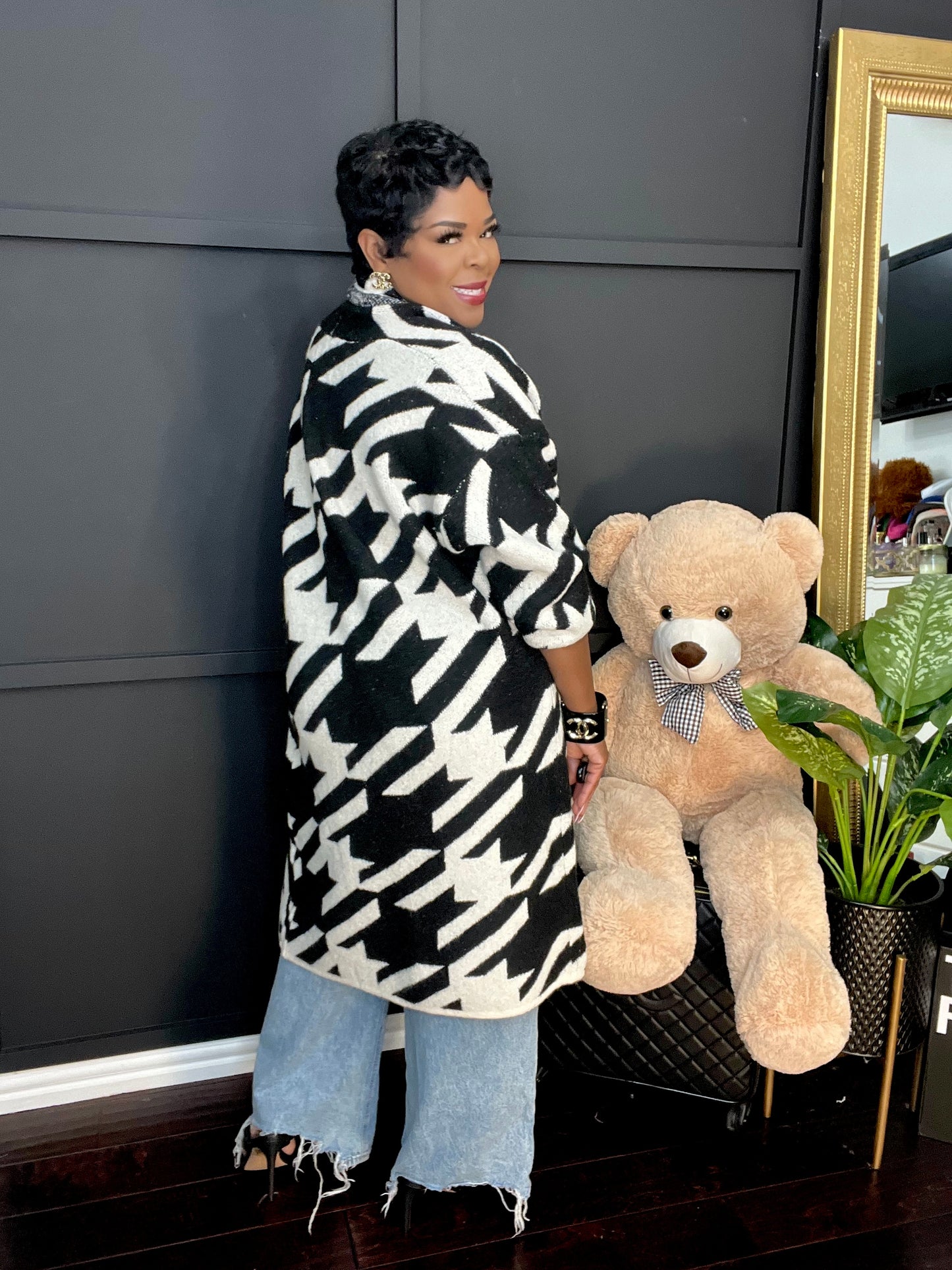 Houndstooth Cardigan