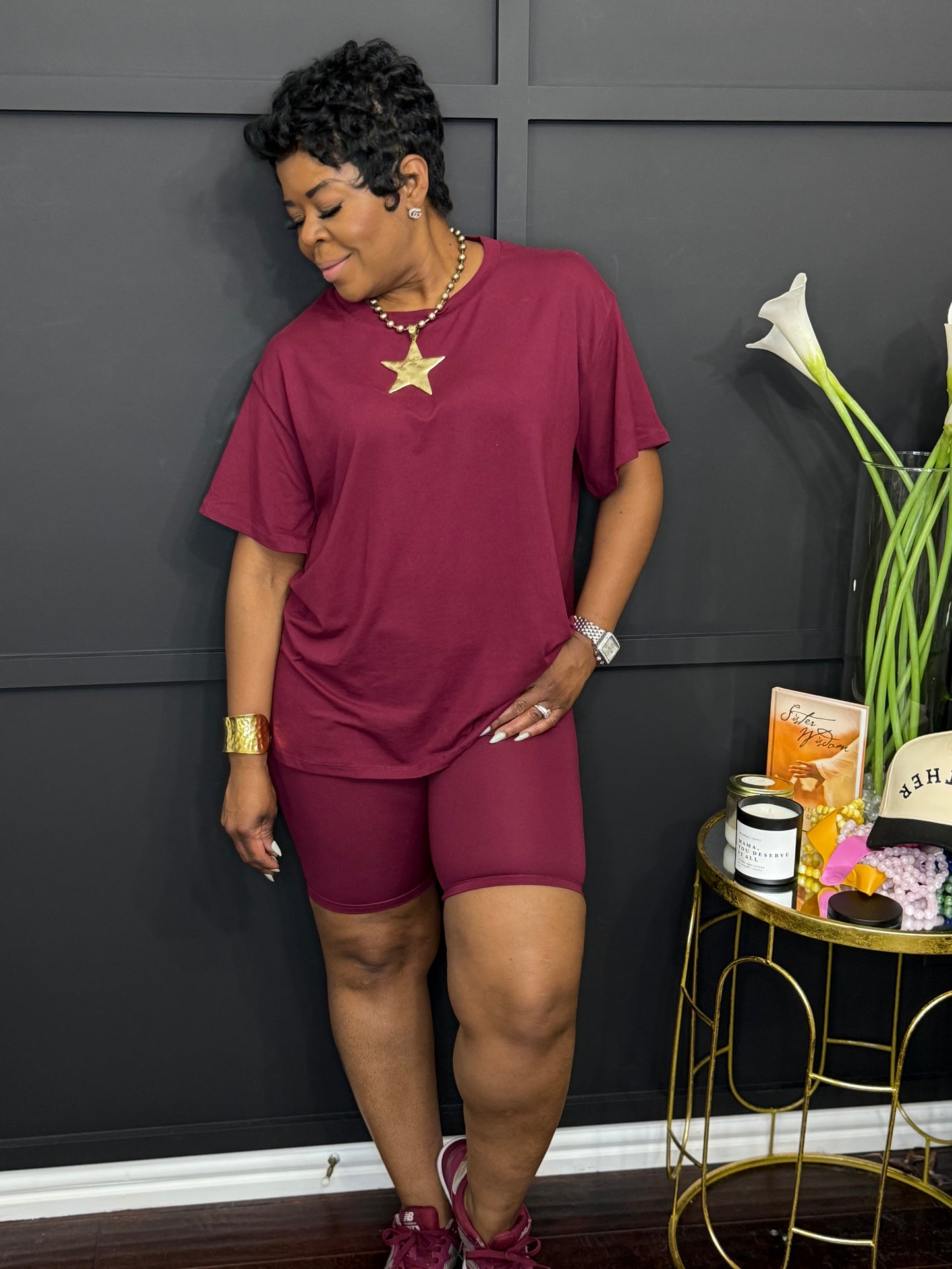 Lounge Biker Short Set