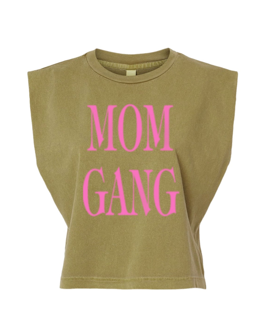 Mom Gang Muscle Tee (Pink)