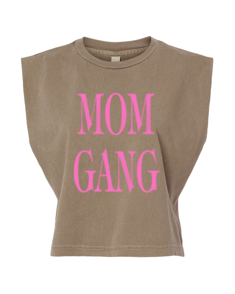 Mom Gang Muscle Tee (Pink)