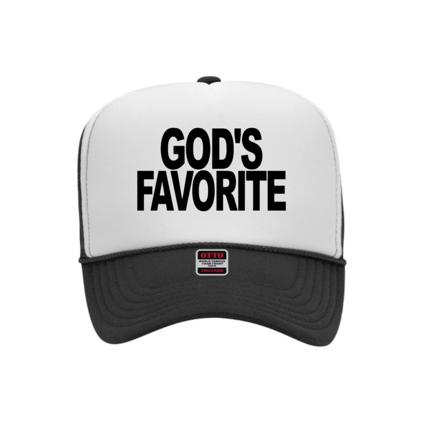 God's Favorite Trucker Hat ( Black)