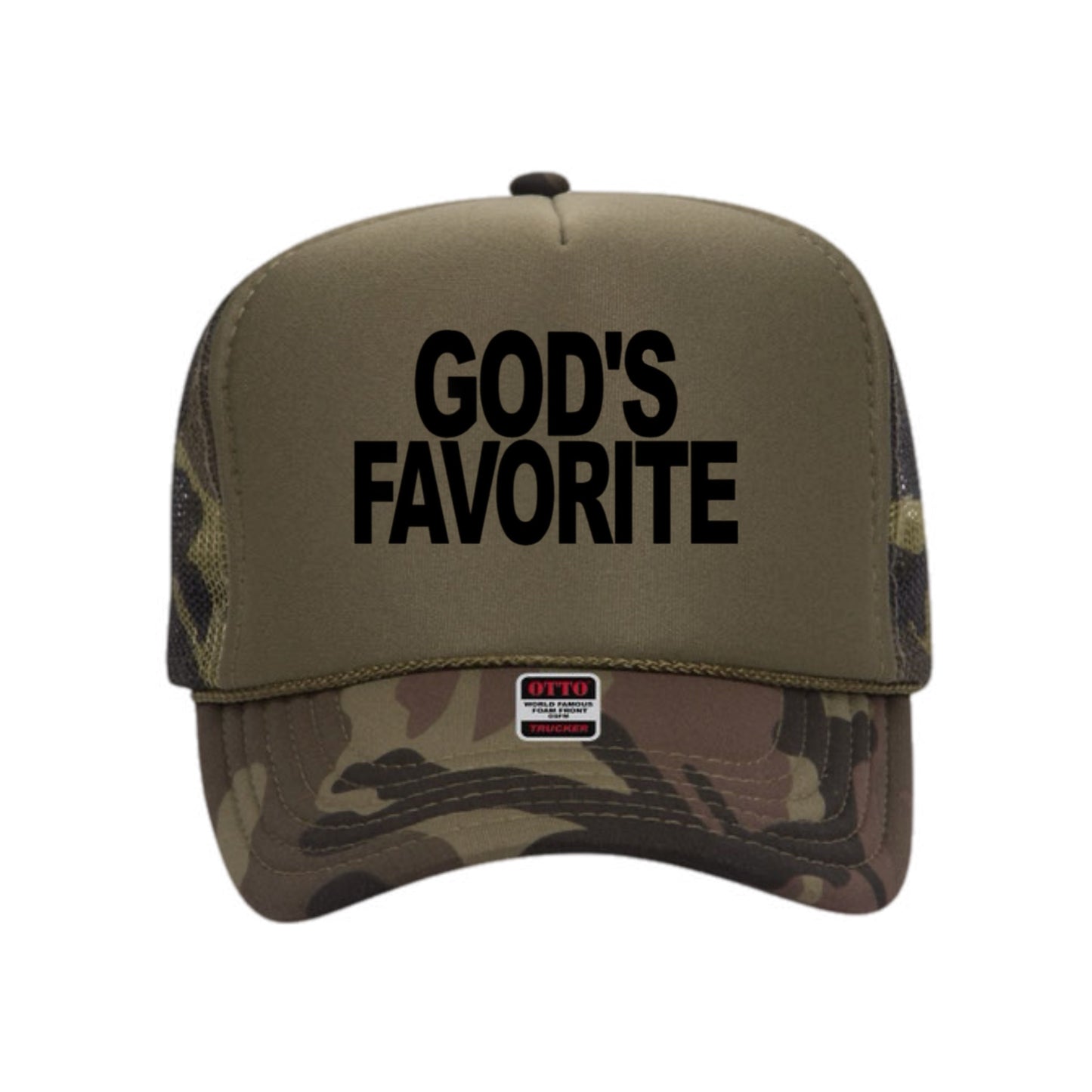 God's Favorite Trucker Hat ( Black)