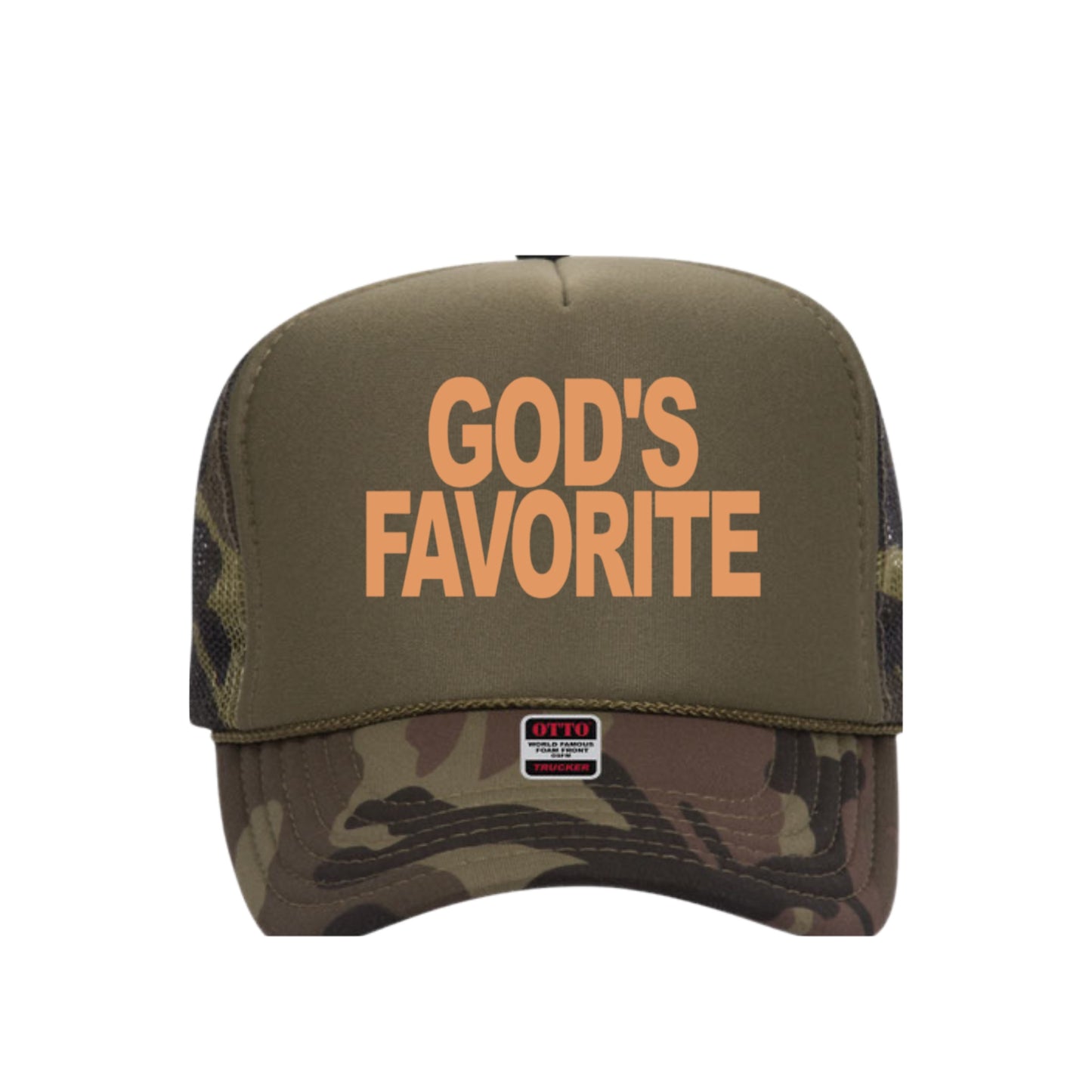 God's Favorite Trucker Hat (Tan)