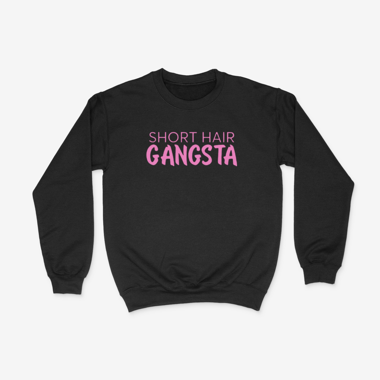 Short Hair Gangsta Crewneck ( Pink)