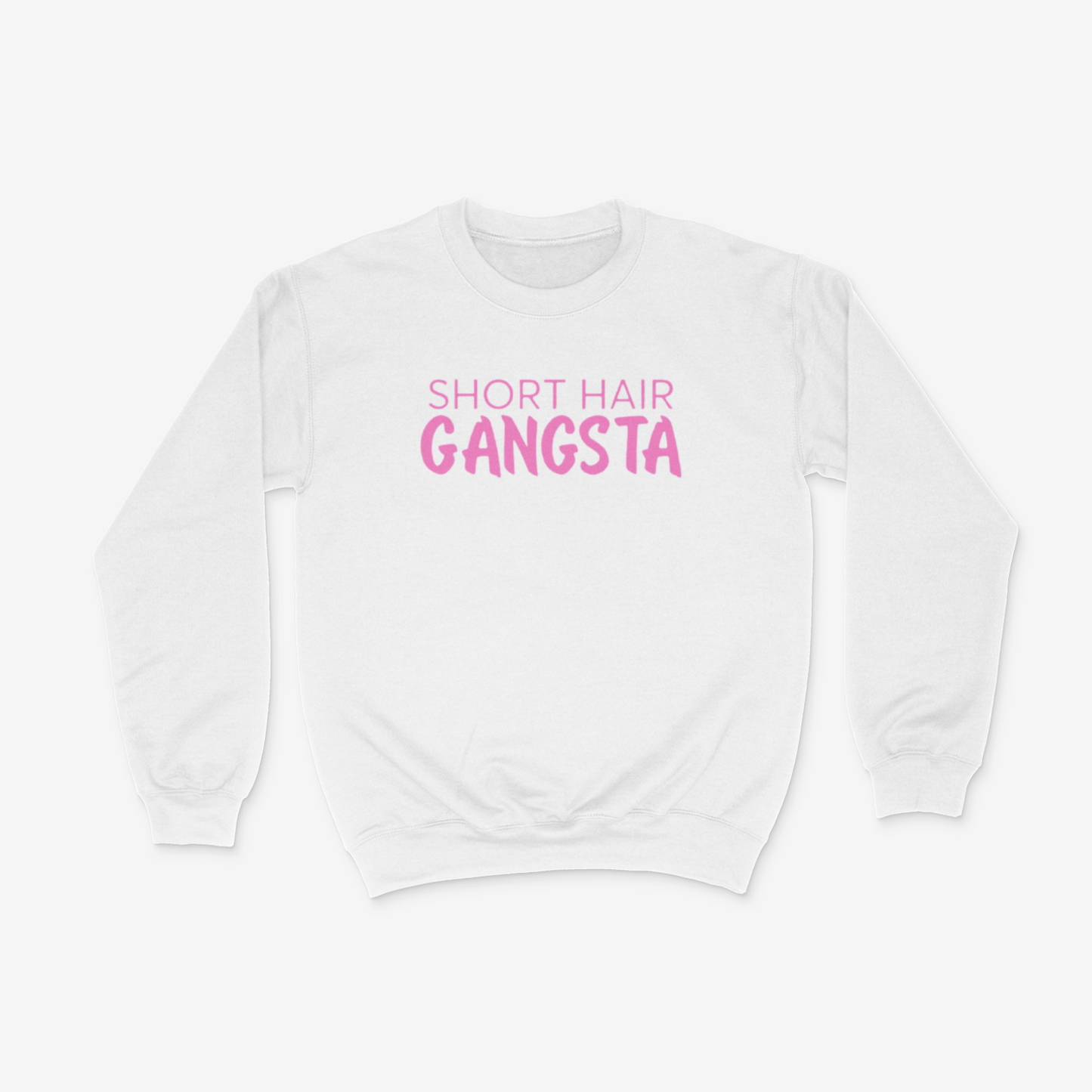 Short Hair Gangsta Crewneck ( Pink)
