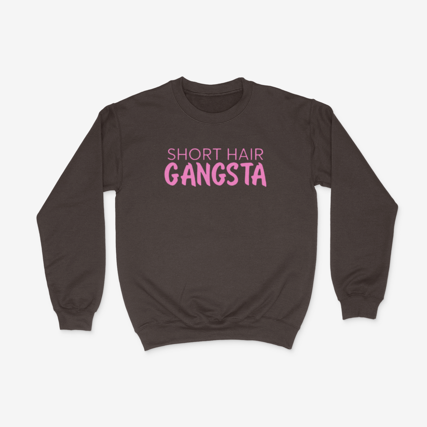 Short Hair Gangsta Crewneck ( Pink)