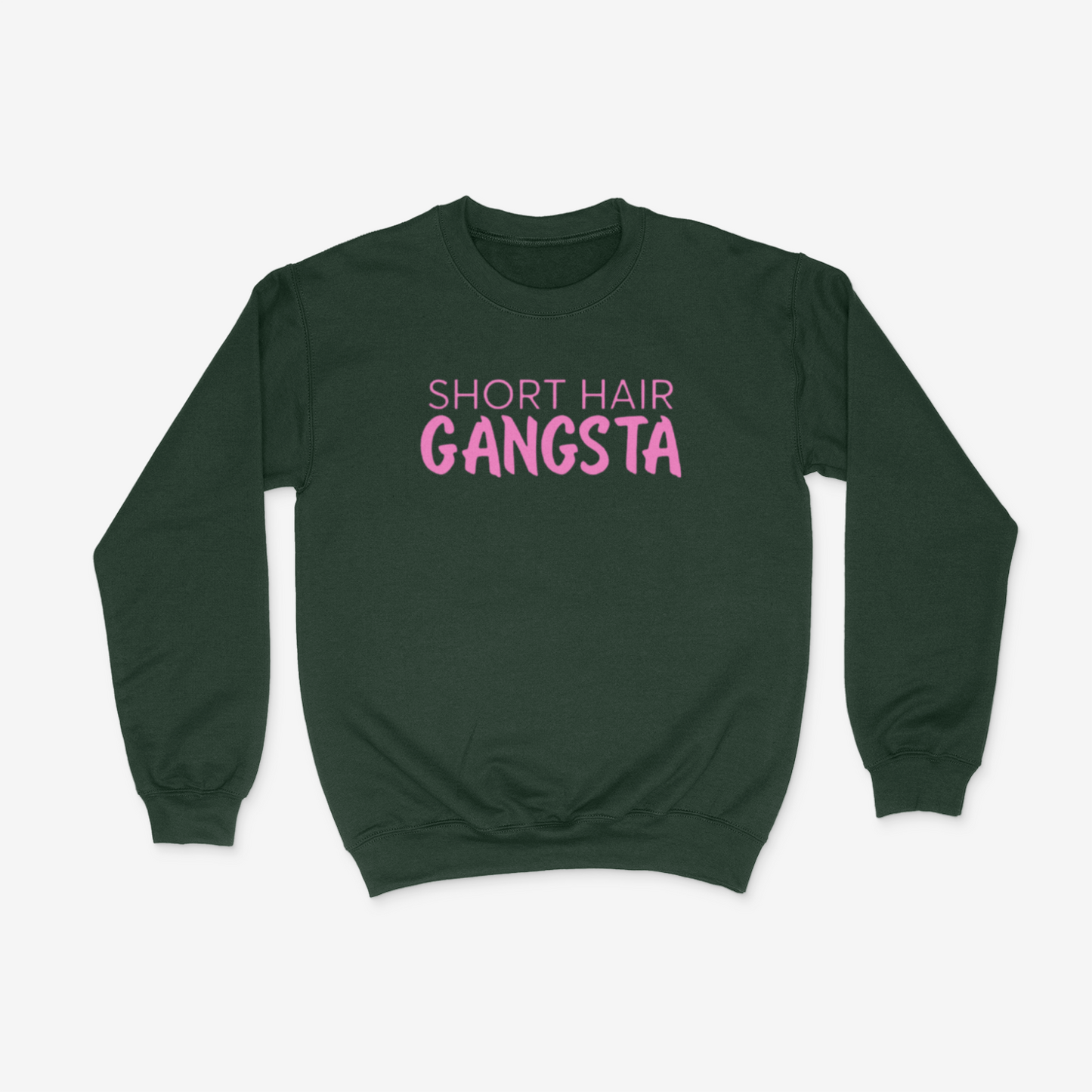 Short Hair Gangsta Crewneck ( Pink)
