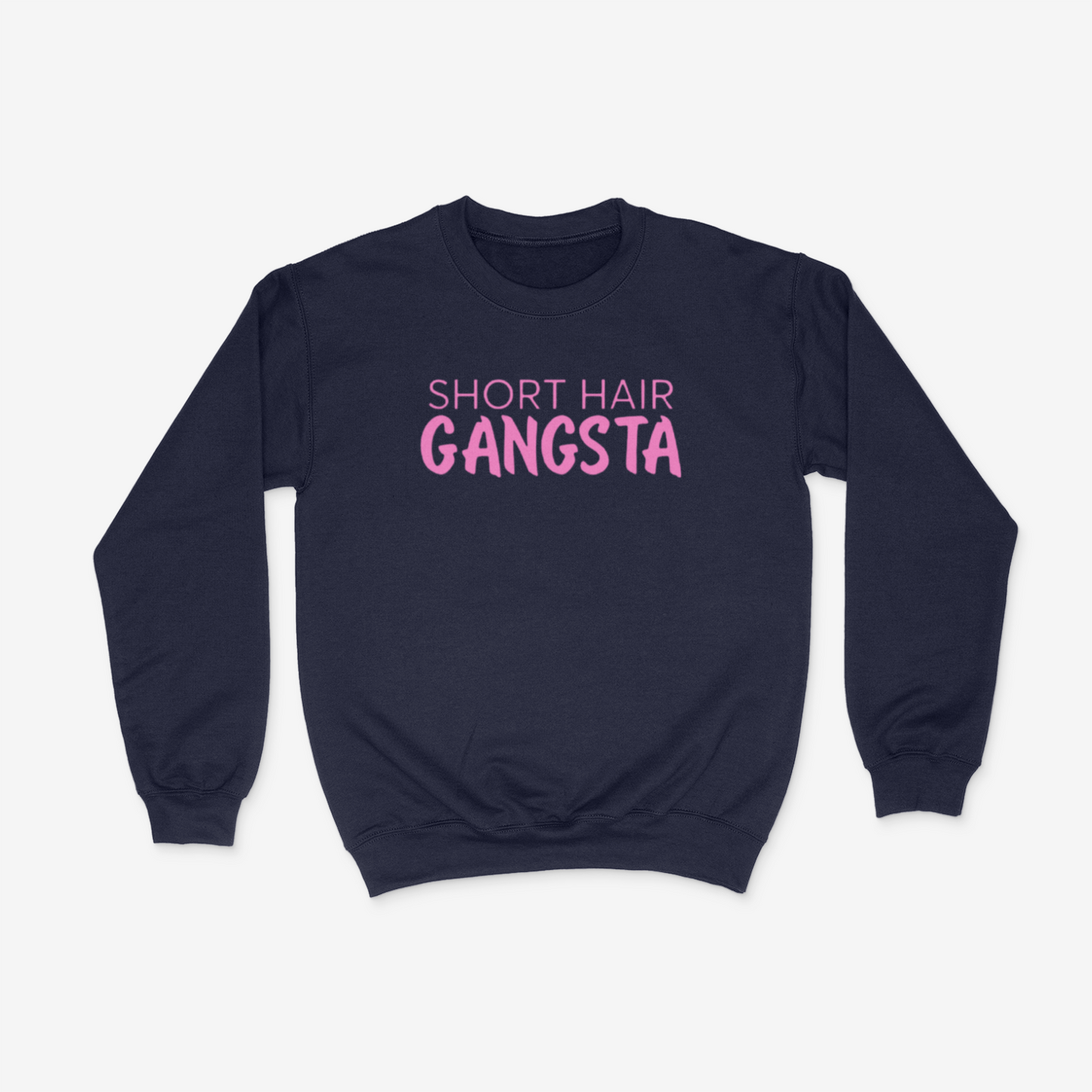 Short Hair Gangsta Crewneck ( Pink)