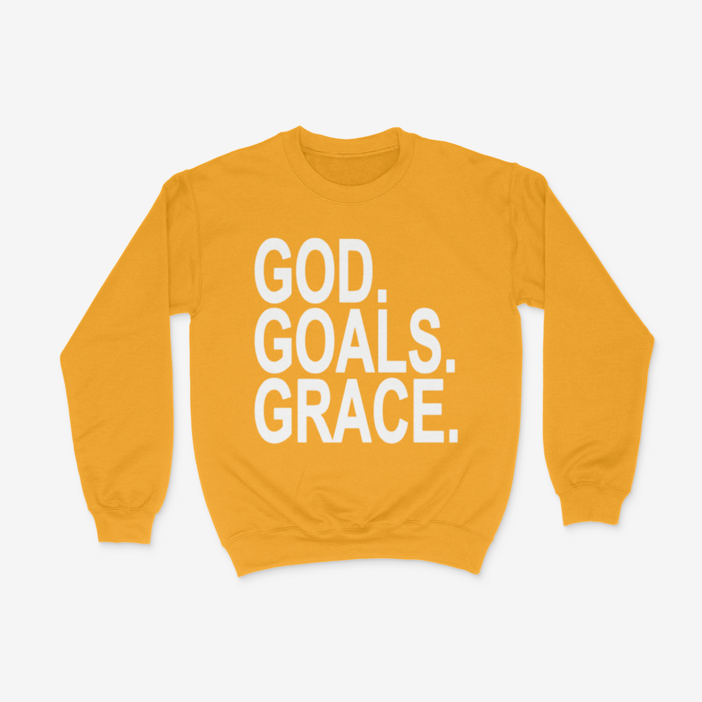God. Goals. Grace. Crewneck (White)