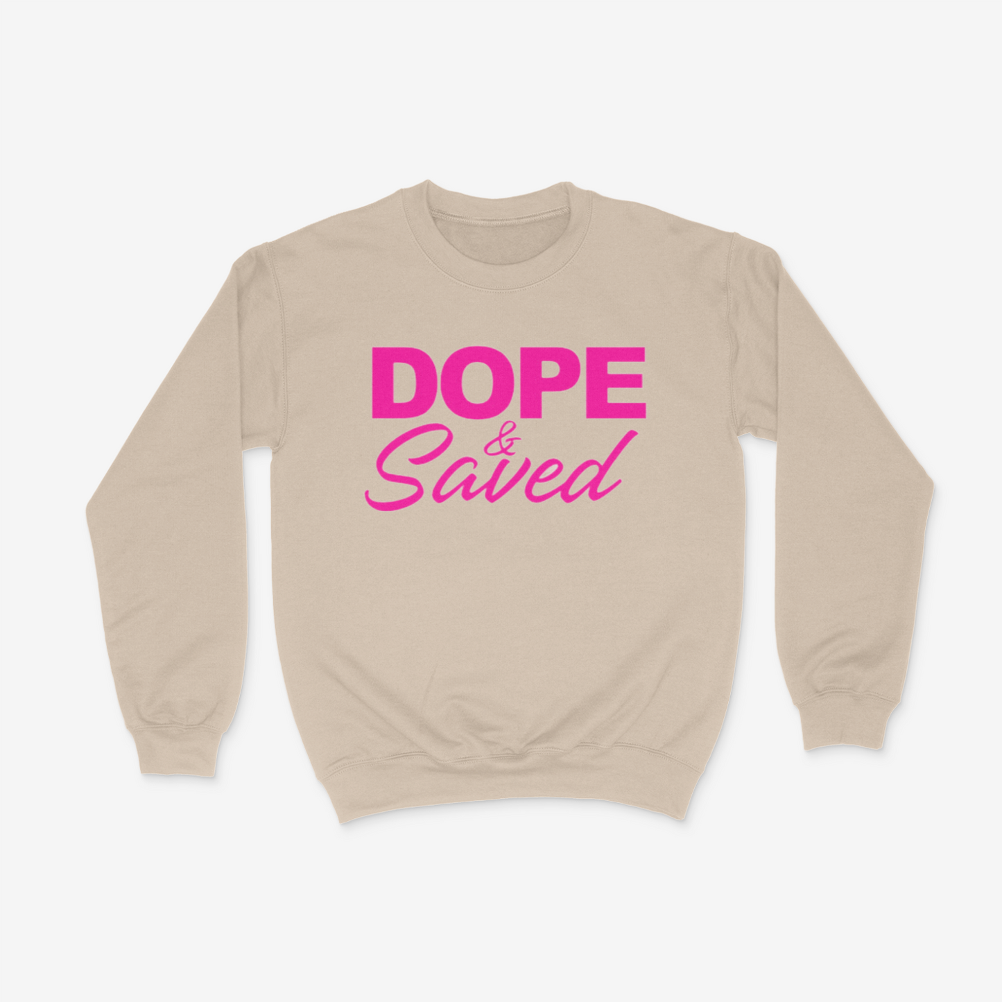 Dope & Saved Crewneck (Pink)