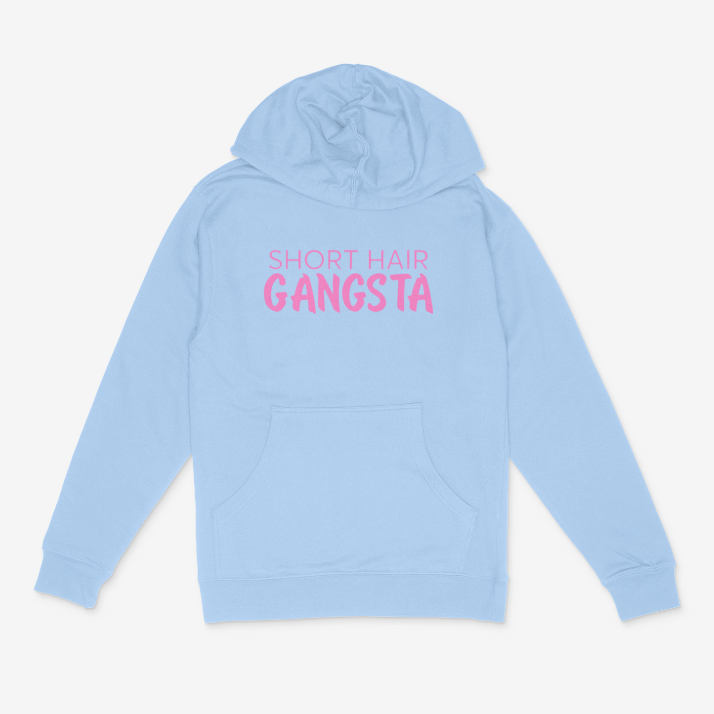 Short Hair Gangsta Hoodie (Pink)