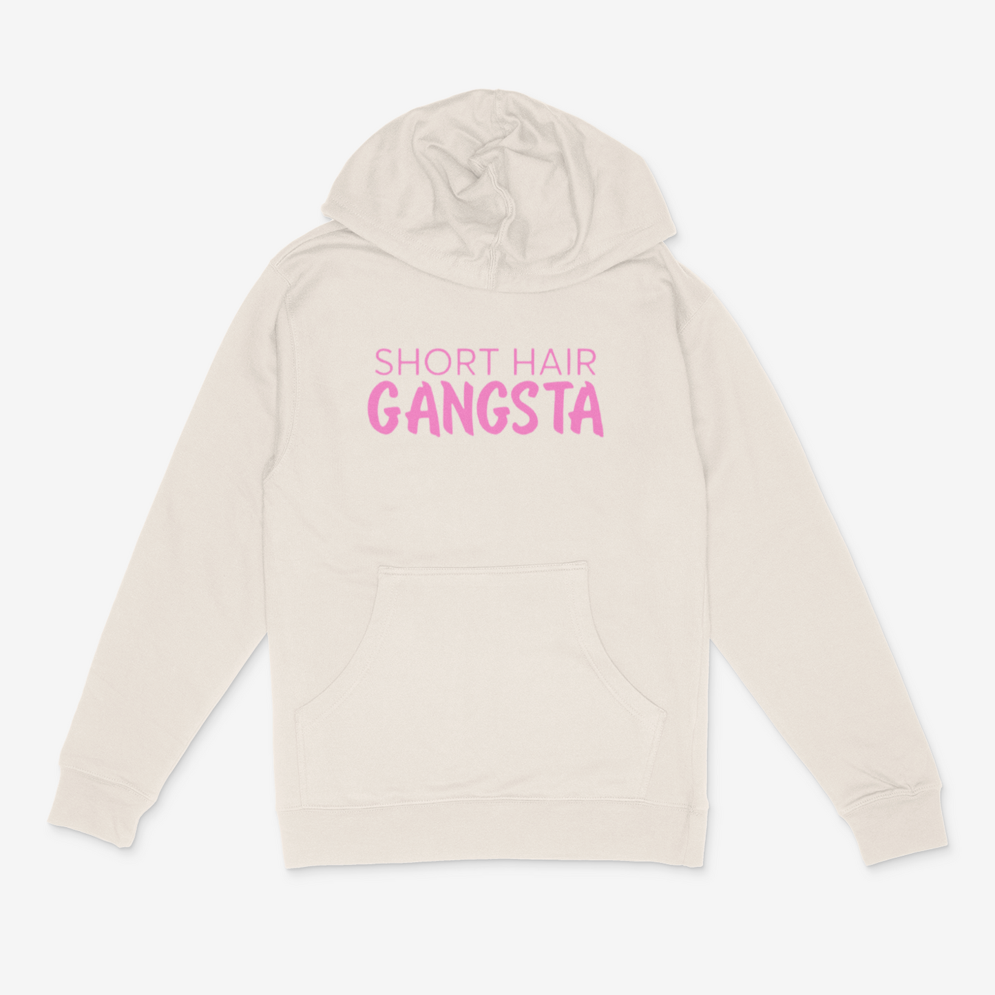 Short Hair Gangsta Hoodie (Pink)