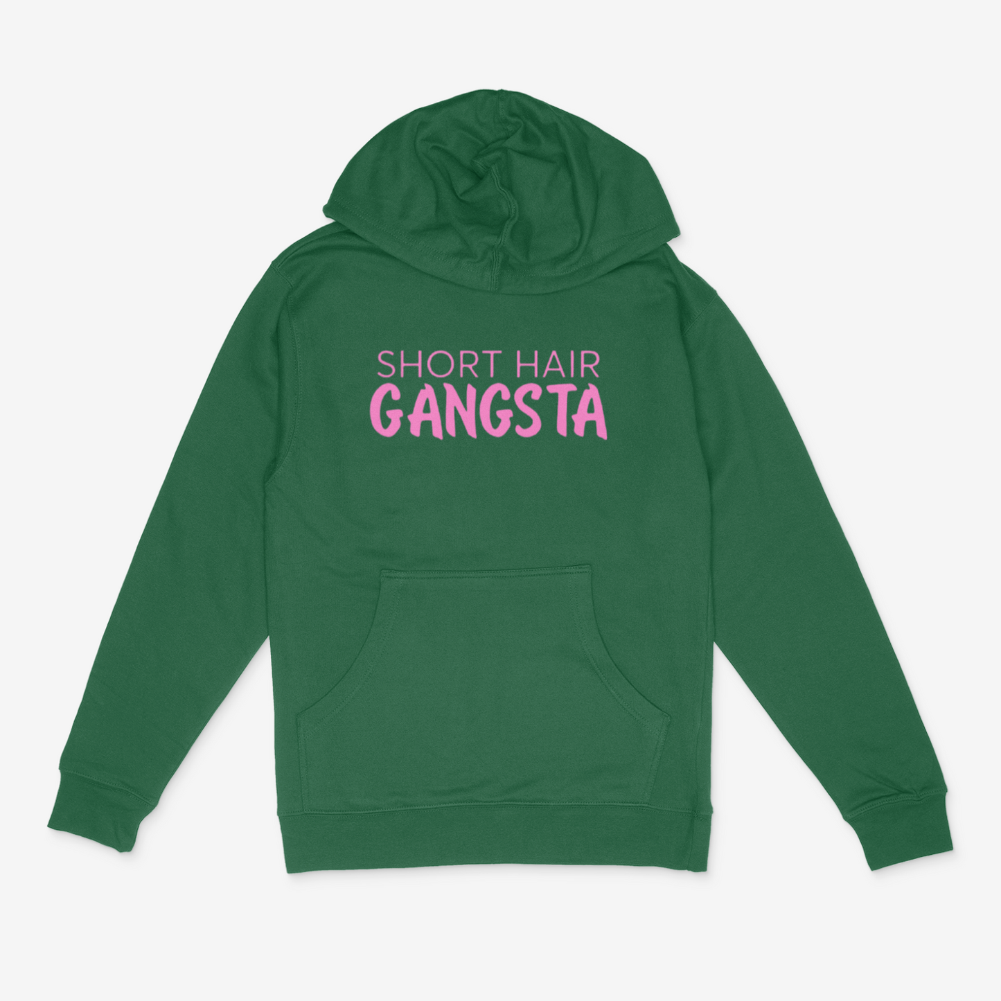 Short Hair Gangsta Hoodie (Pink)