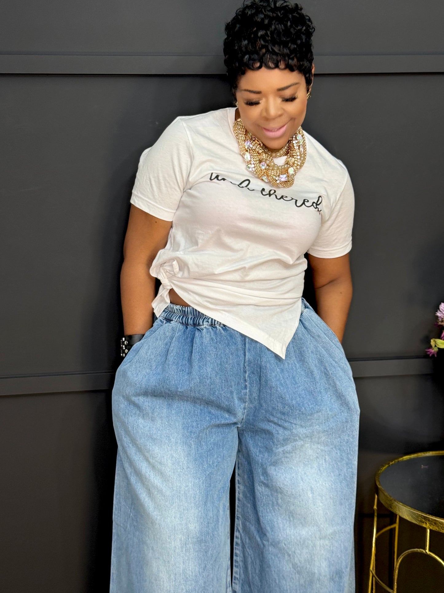 Tough Love Wideleg Denim