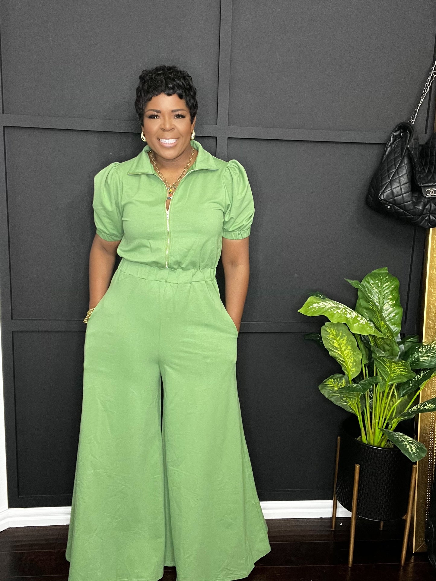 Making Moves Puff Sleeve Jumpsuit