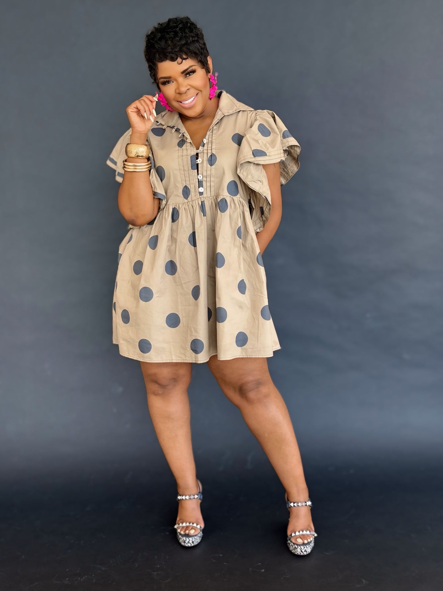 Connect the Dots Baby Doll Dress