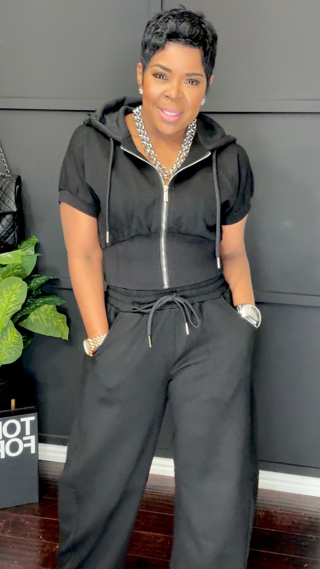 Off The Script Barrel Sweatpants Set