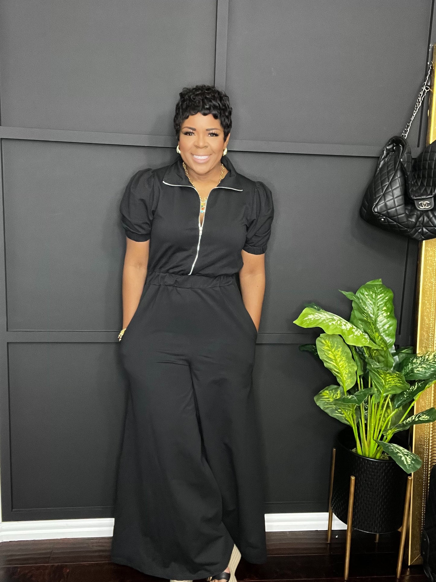 Making Moves Puff Sleeve Jumpsuit
