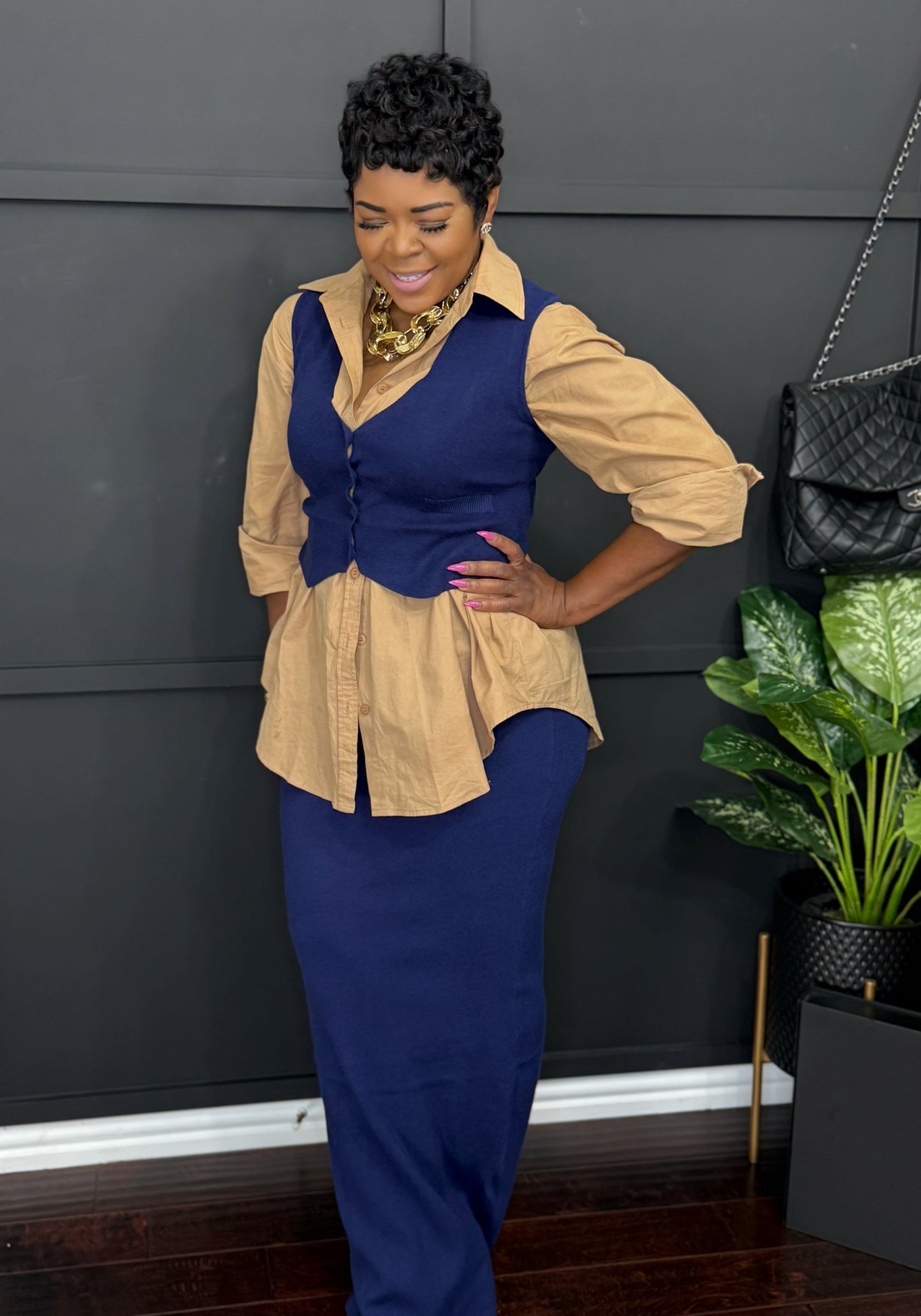 Boss Lady Knit Skirt Set
