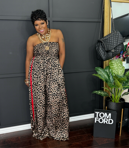 Catching Feelings Leopard Romper