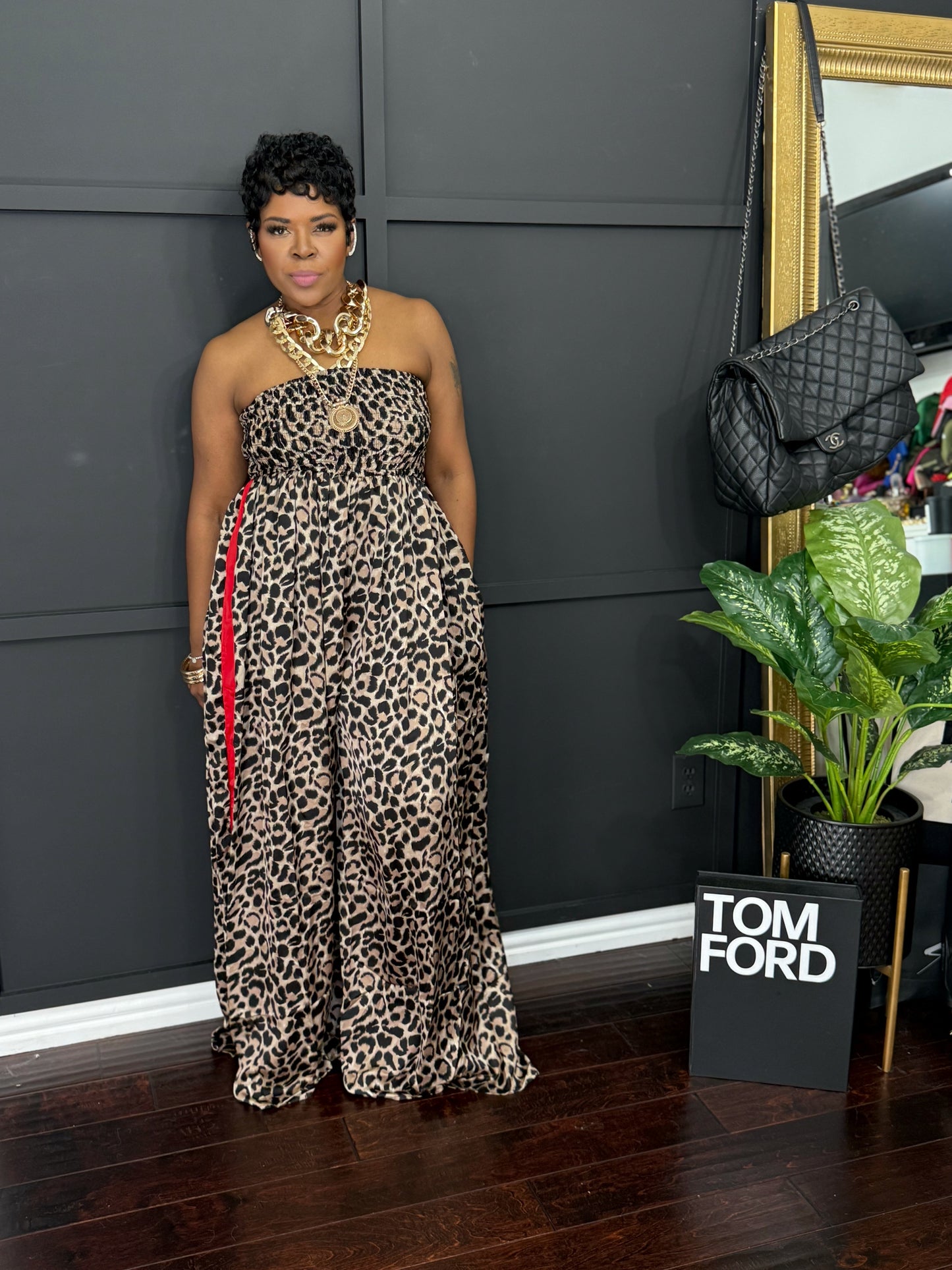 Catching Feelings Leopard Romper