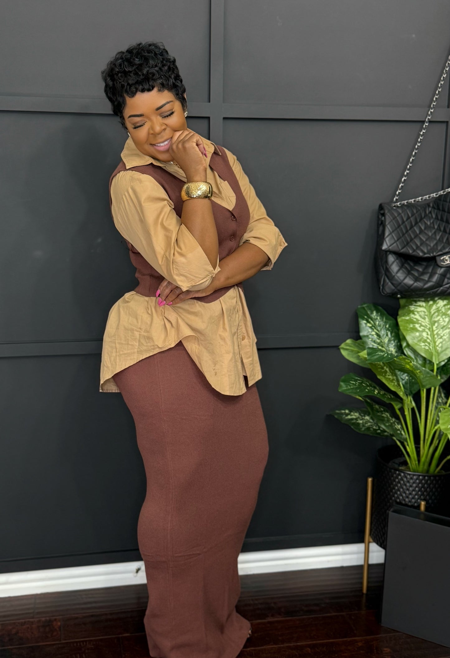 Boss Lady Knit Skirt Set