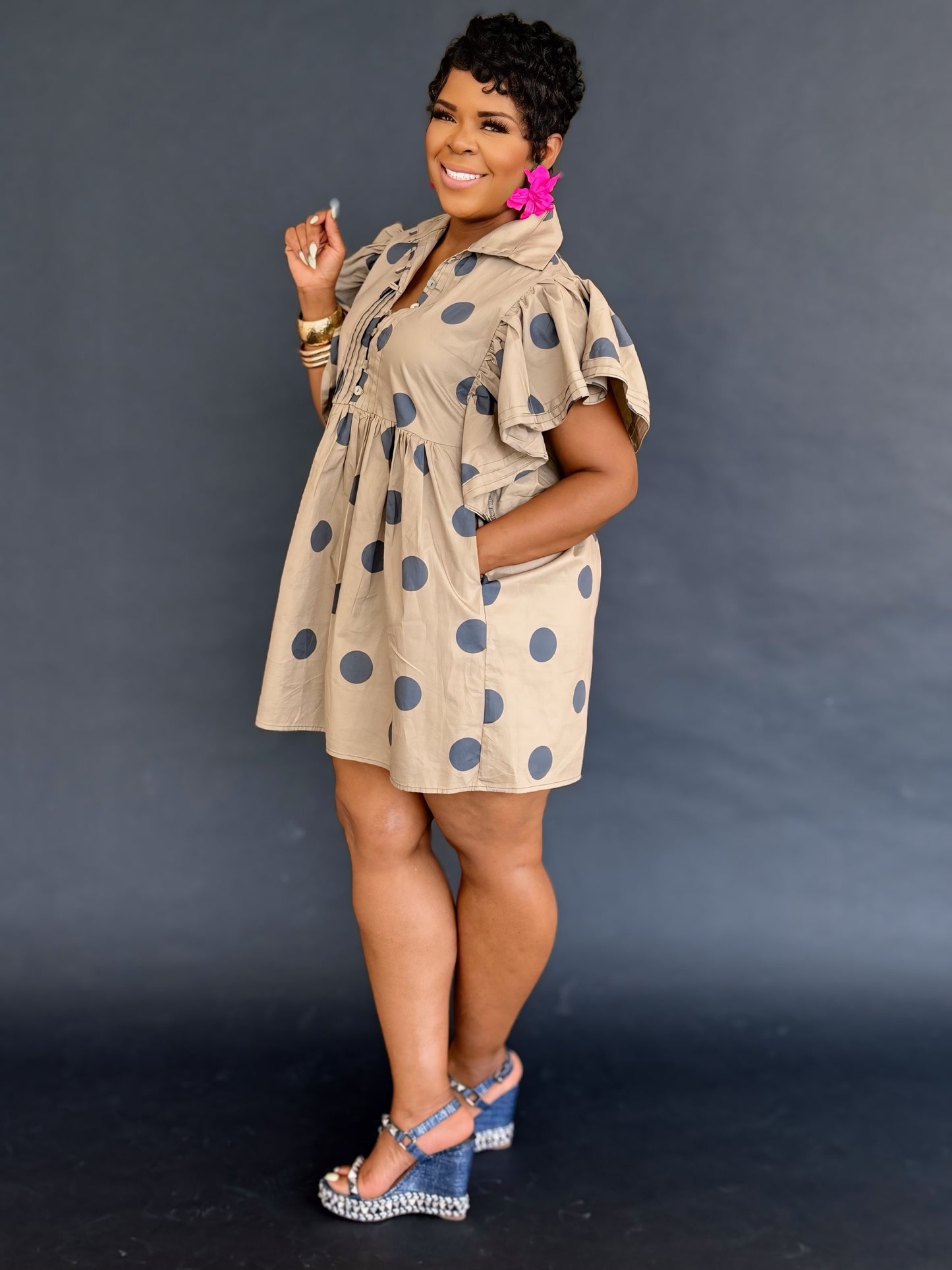 Connect the Dots Baby Doll Dress