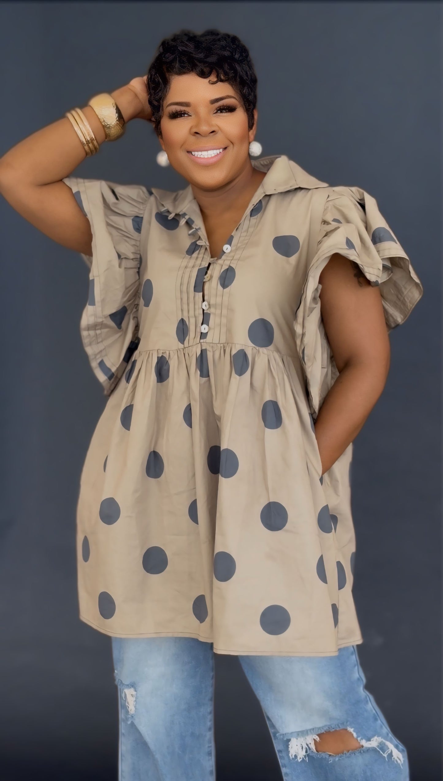 Connect the Dots Baby Doll Dress