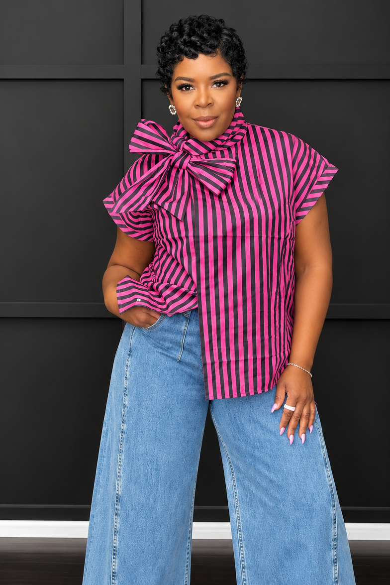 Bow Down Stripe Shirt