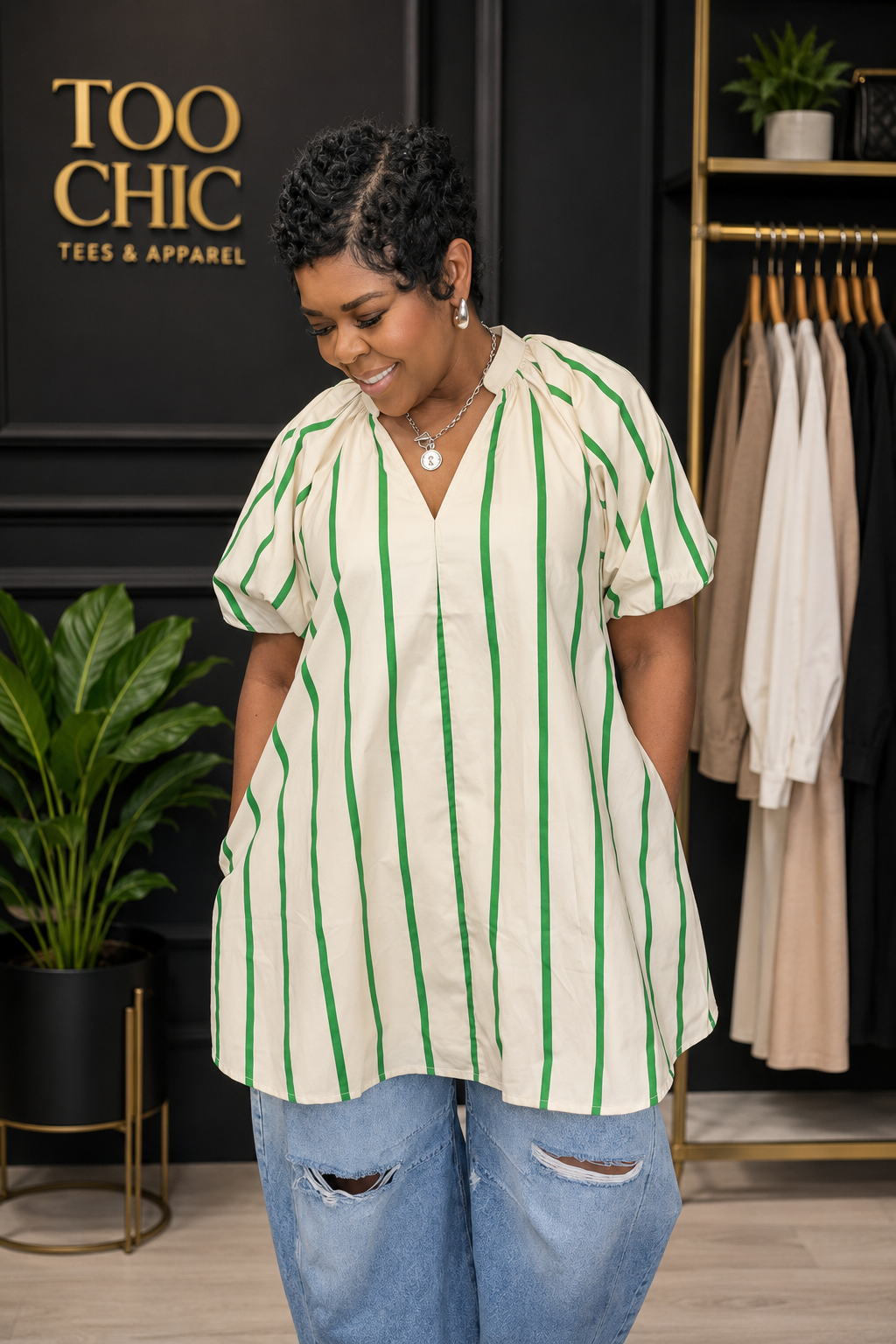 The Madison Stripe Babydoll