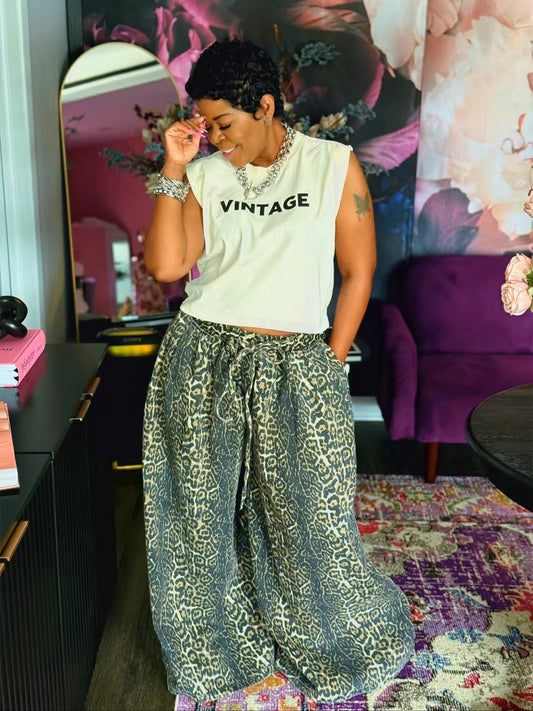 Oversized Baggy Leopard Pants