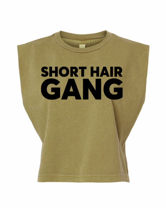 Short Hair Gang Muscle Tank Tee (Black)