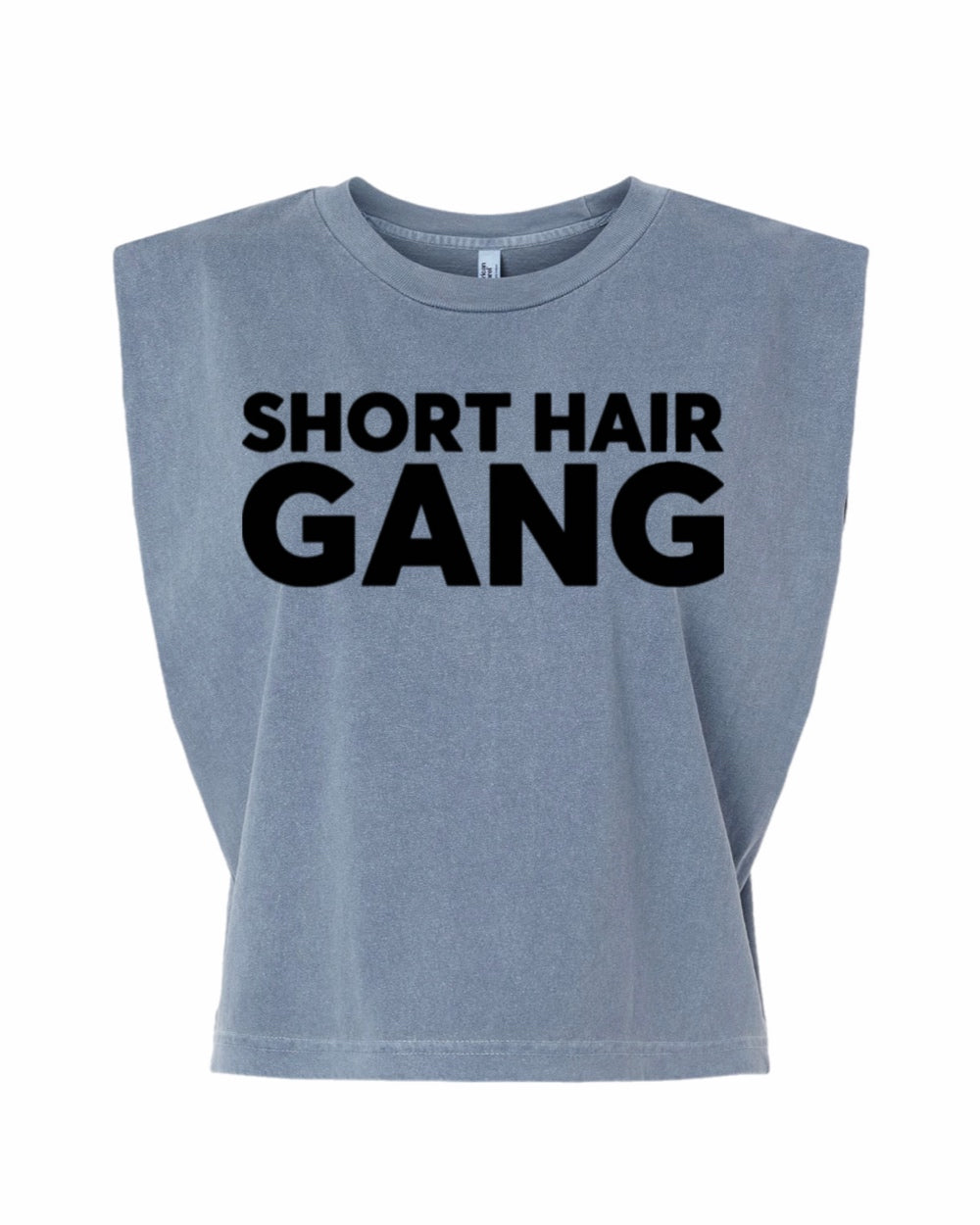 Short Hair Gang Muscle Tank Tee (Black)
