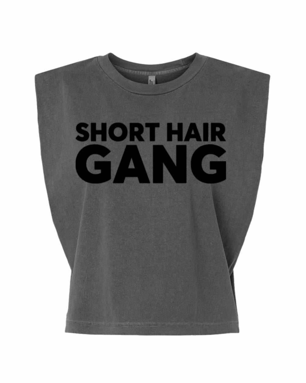 Short Hair Gang Muscle Tank Tee (Black)