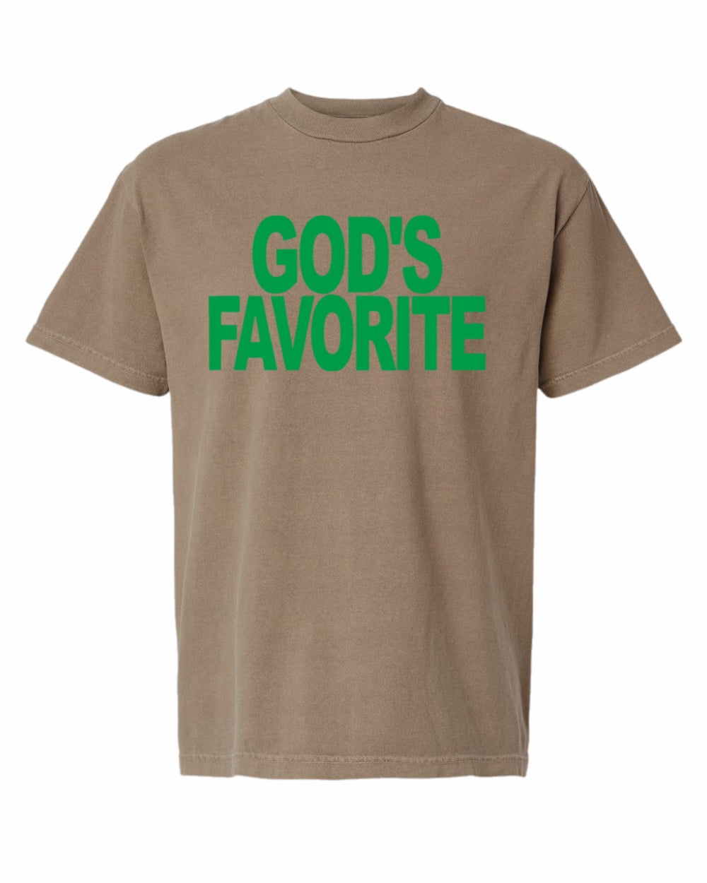 God's Favorite Heavy Weight Cotton Tee (Green)