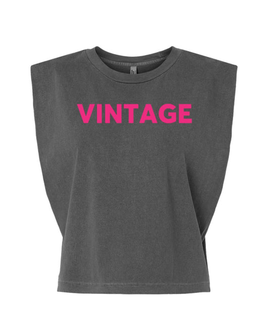 Vintage Muscle Tank (Pink)
