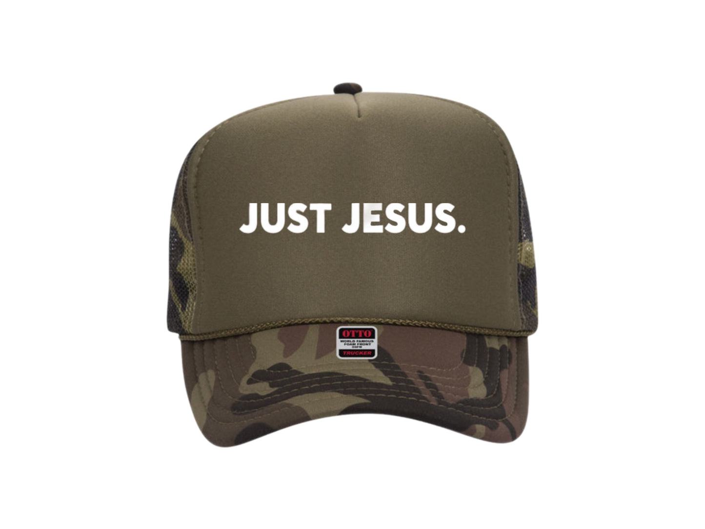 Just Jesus Trucker (White)