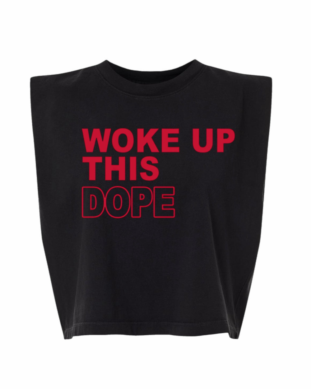 Woke up this Dope Muscle Tank Tee (Red)
