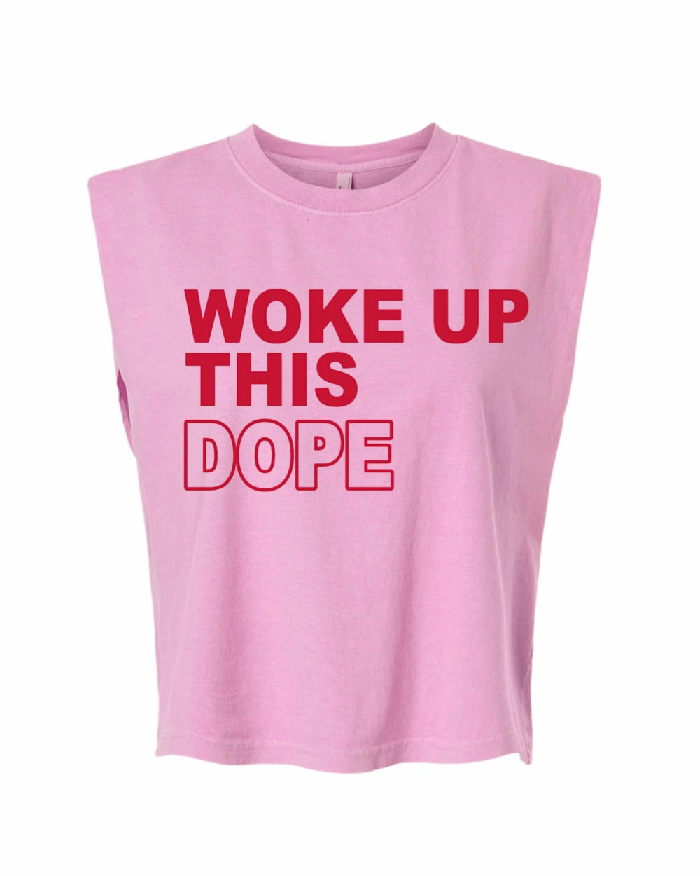 Woke up this Dope Muscle Tank Tee (Red)