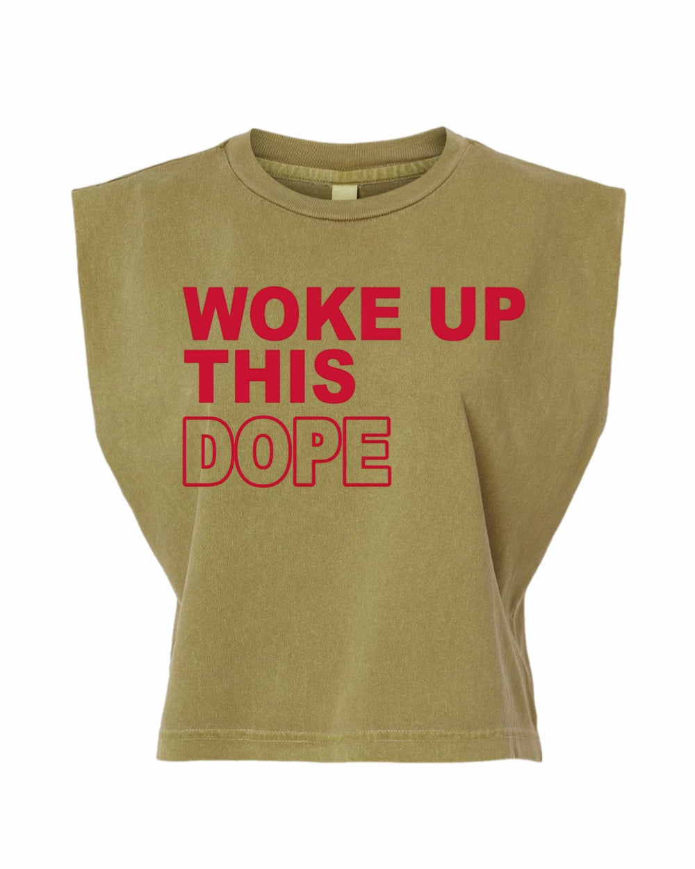 Woke up this Dope Muscle Tank Tee (Red)